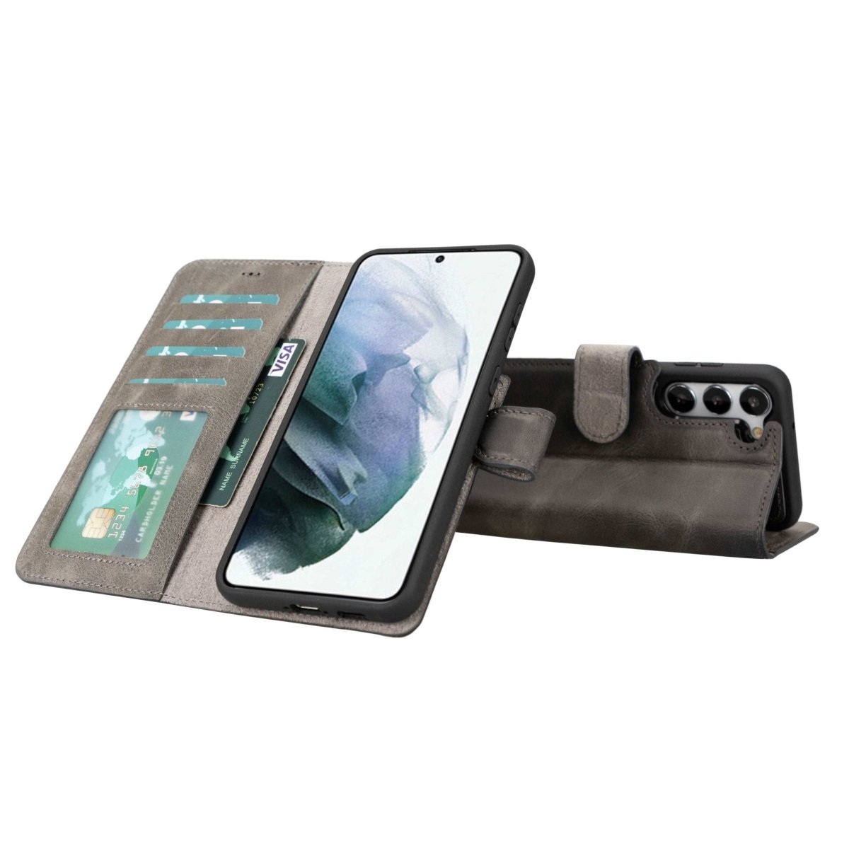 Bayelon Samsung Galaxy S24 Series Detachable Leather Wallet Case