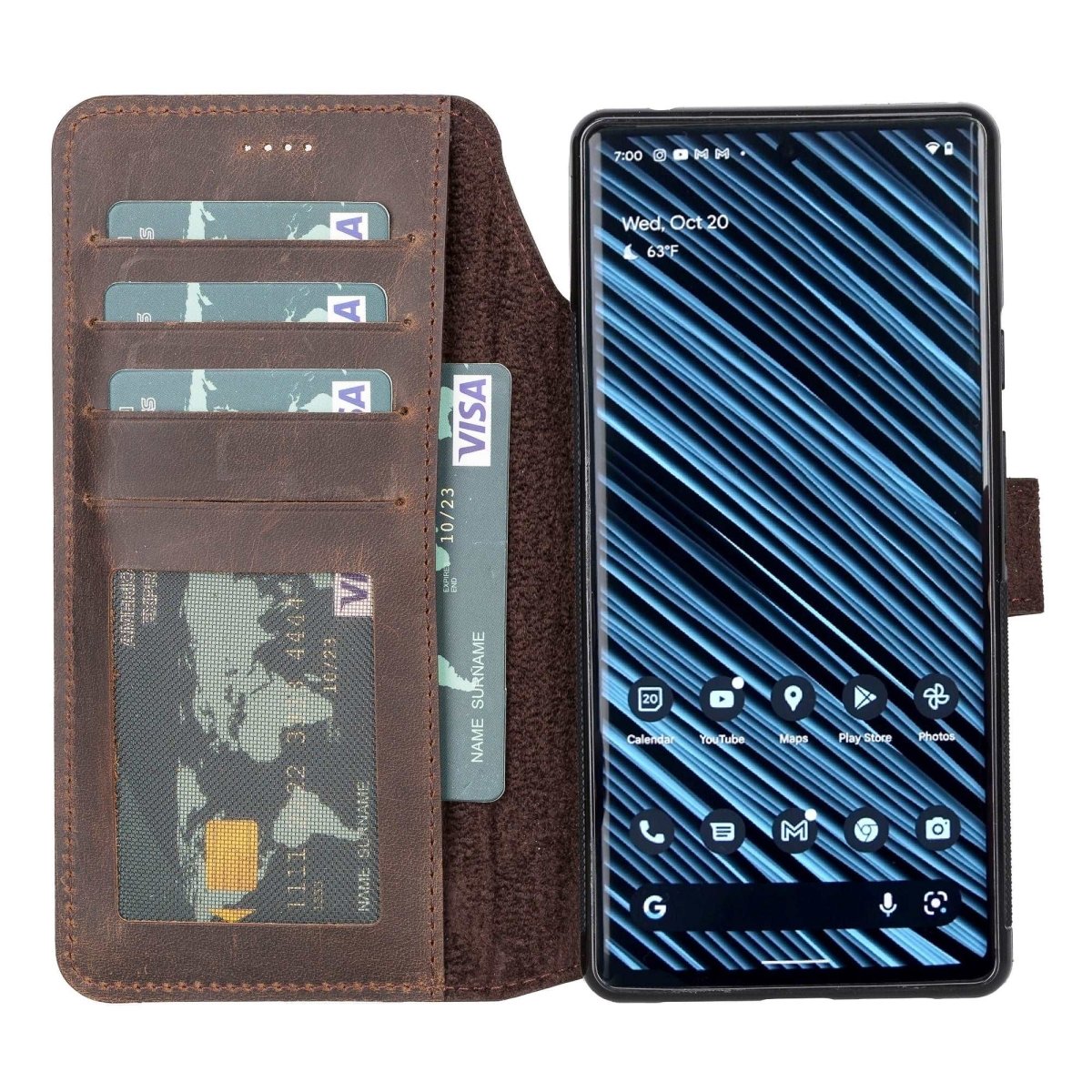 Bayelon Google Pixel 6 Detachable Leather Wallet Case
