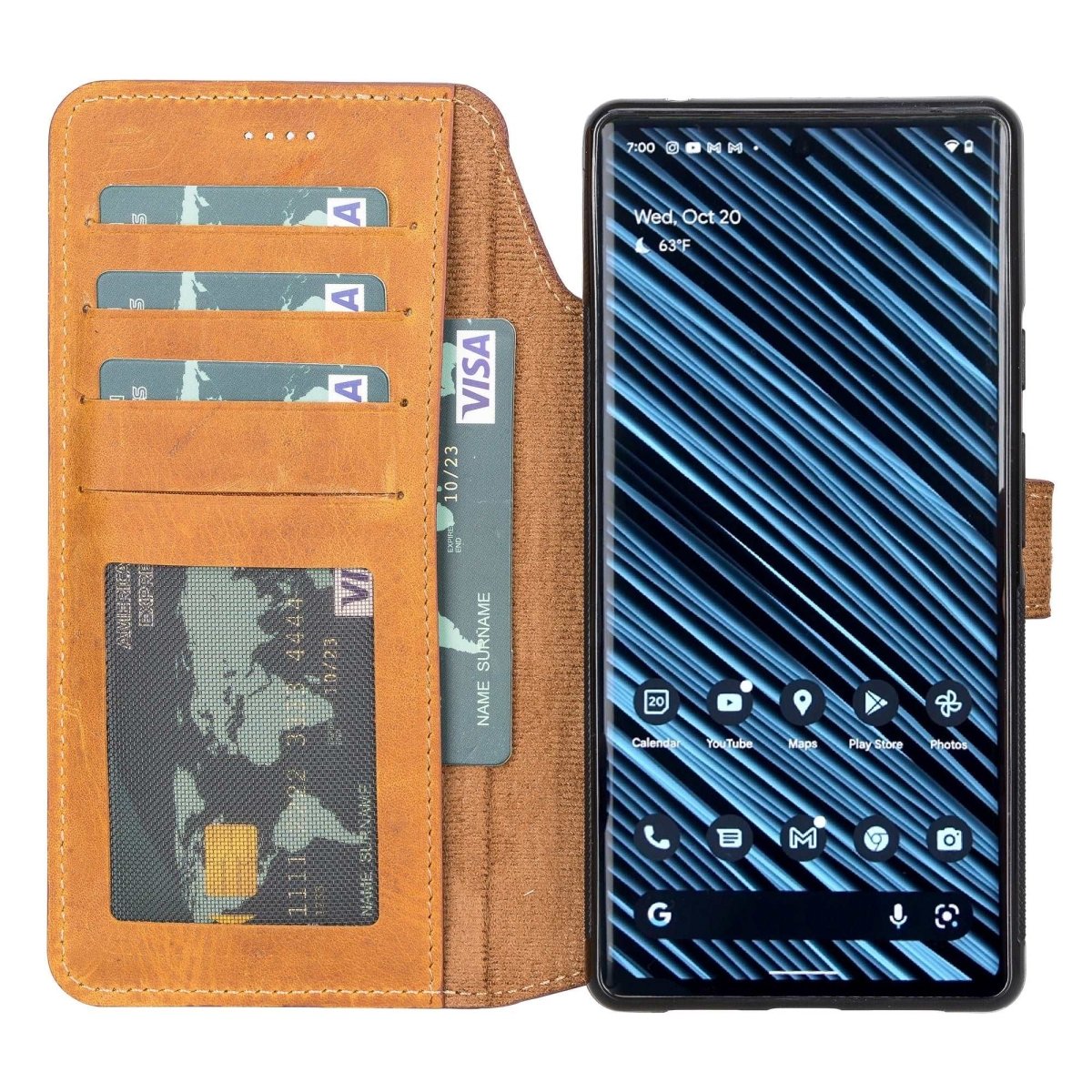 Bayelon Google Pixel 6 Detachable Leather Wallet Case