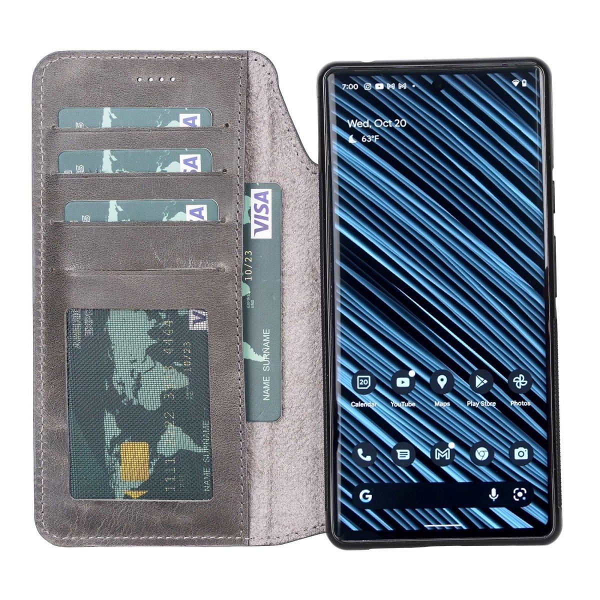 Bayelon Google Pixel 6 Detachable Leather Wallet Case