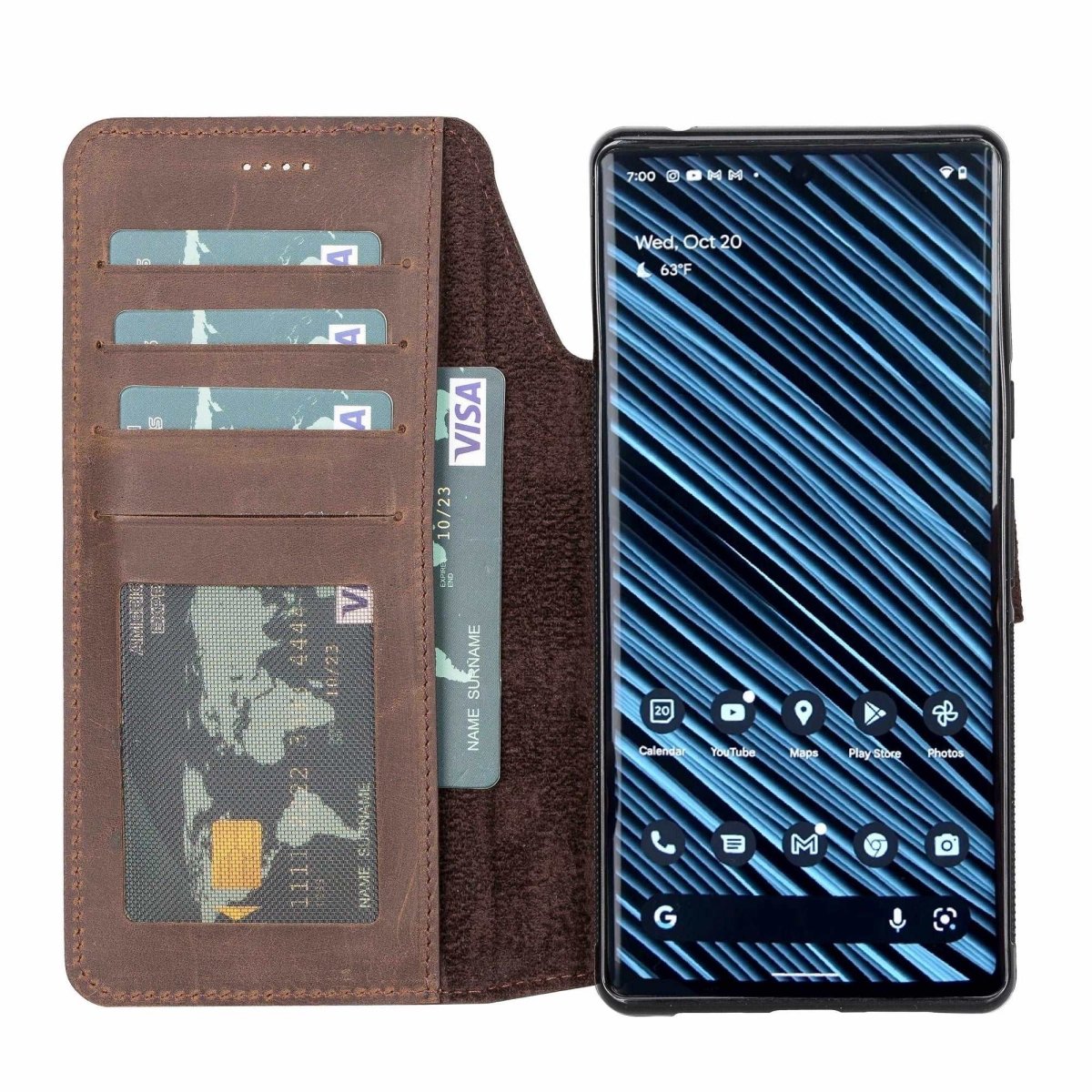 Bayelon Google Pixel 6 Pro Detachable Leather Wallet Case