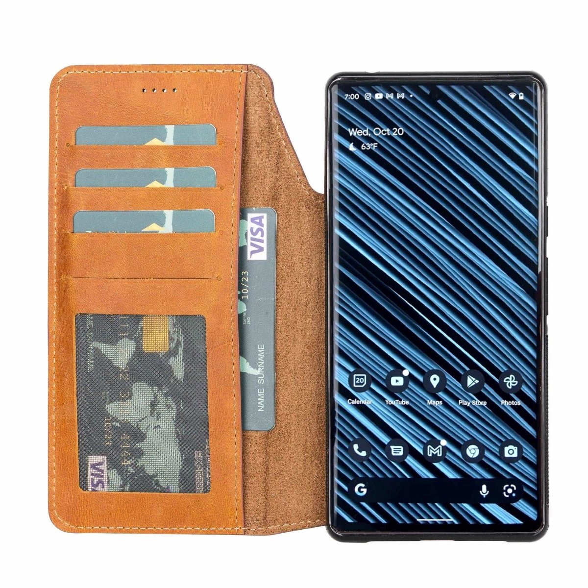 Bayelon Google Pixel 6 Pro Detachable Leather Wallet Case