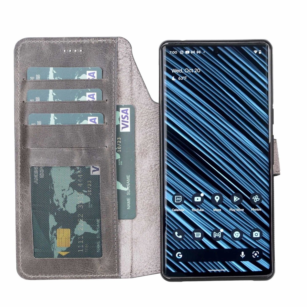 Bayelon Google Pixel 6 Pro Detachable Leather Wallet Case