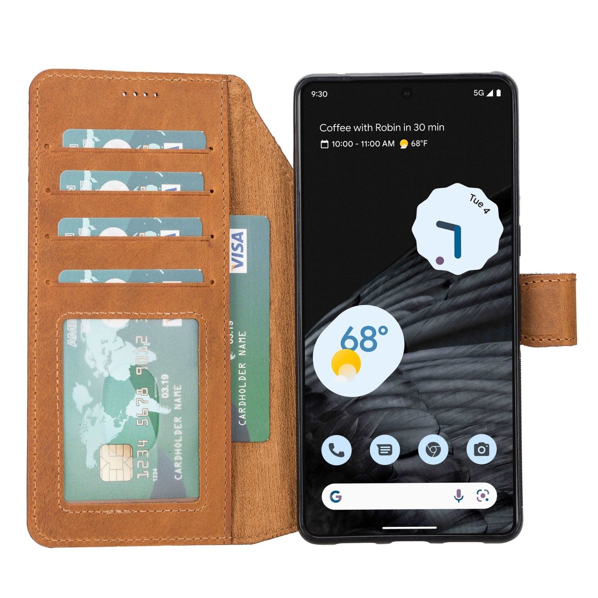 Bayelon Google Pixel 7 Pro Detachable Leather Wallet Case