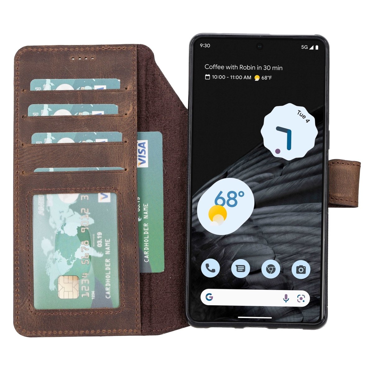Bayelon Google Pixel 7 Pro Detachable Leather Wallet Case