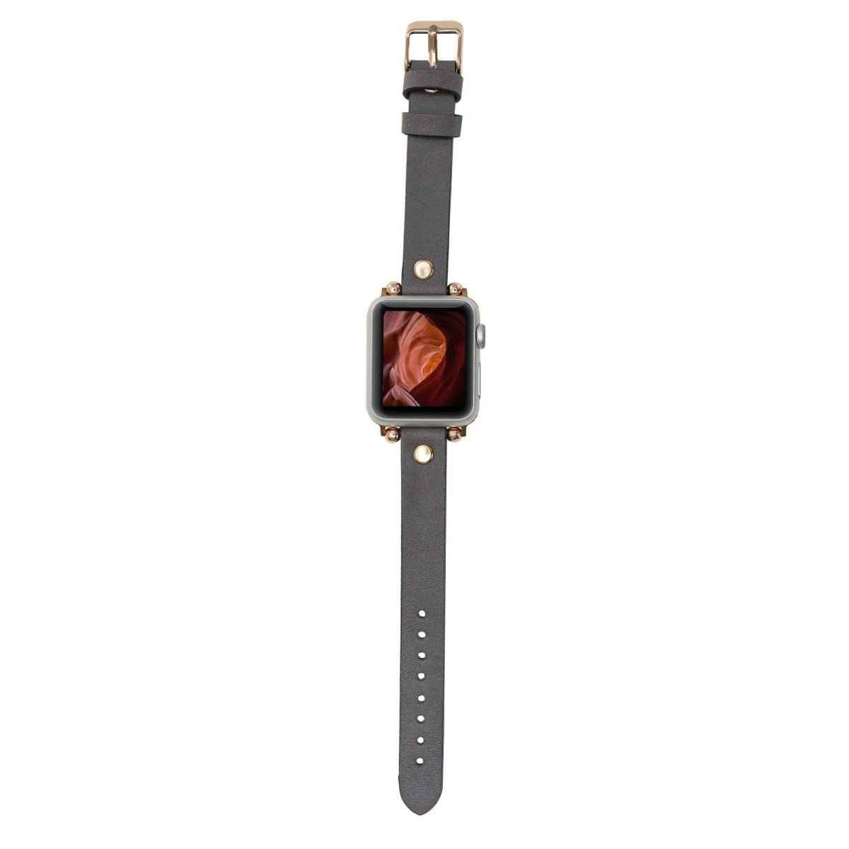 Bayelon Leather Apple Watch Band with a Rivet