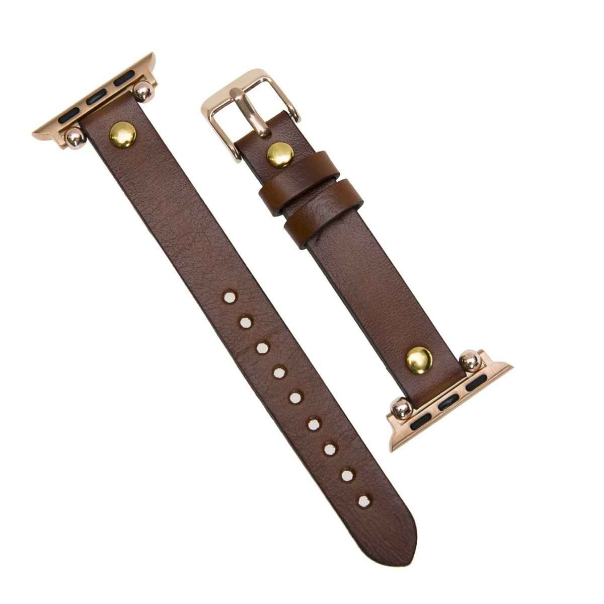 Bayelon Leather Apple Watch Band with a Rivet