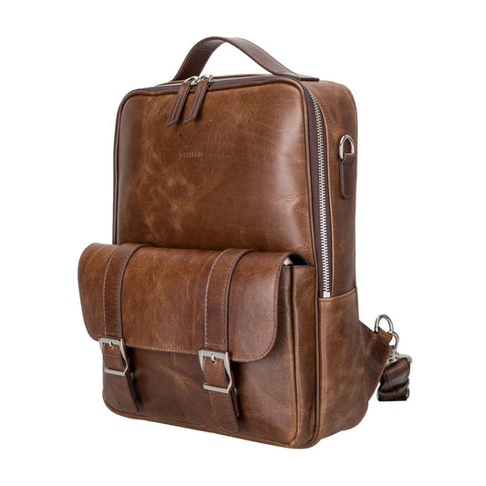 Bayelon Leather Backpack Bag Dark Brown