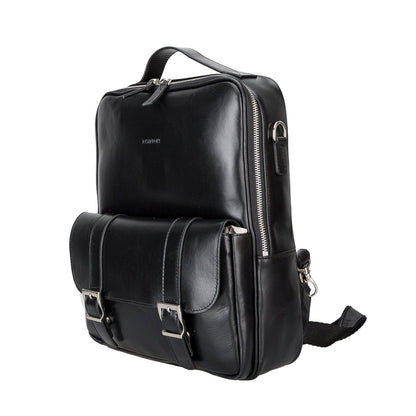 Bayelon Leather Backpack Bag Rustic Black