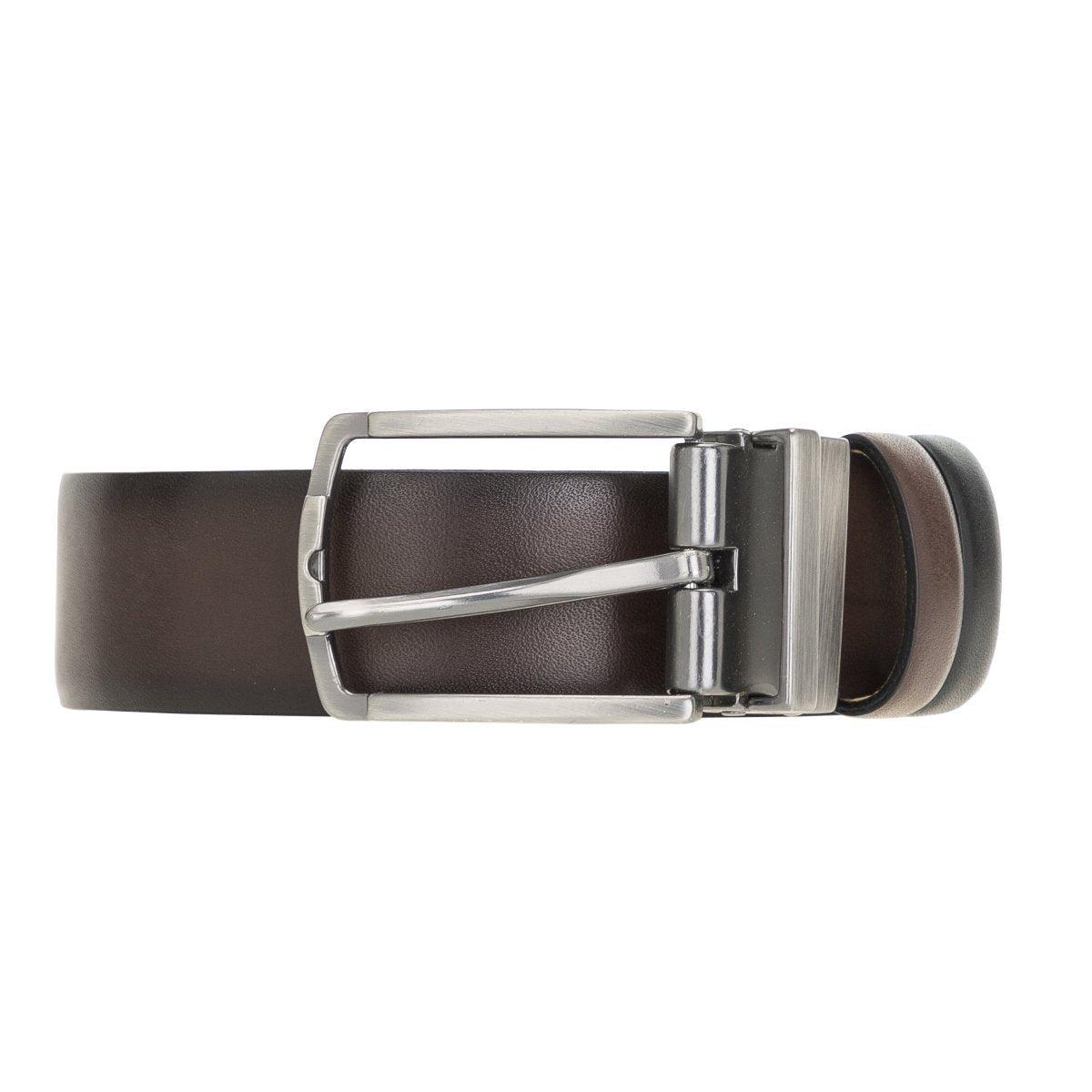 Bayelon Leather Black-Brown Men's Belt