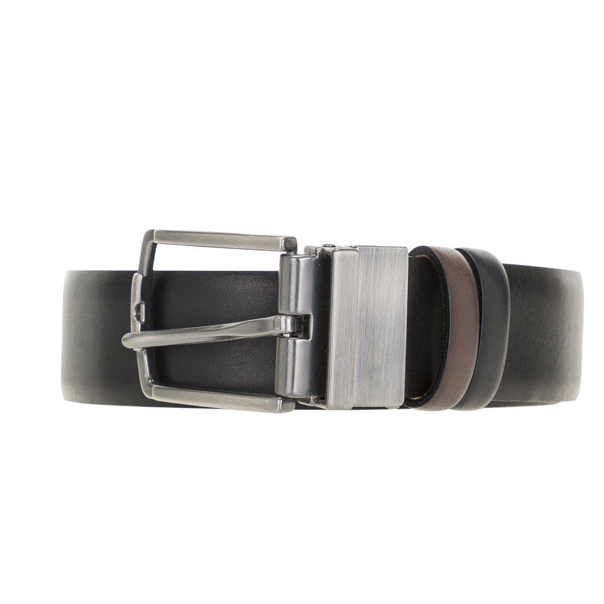 Bayelon Leather Black-Brown Men's Belt