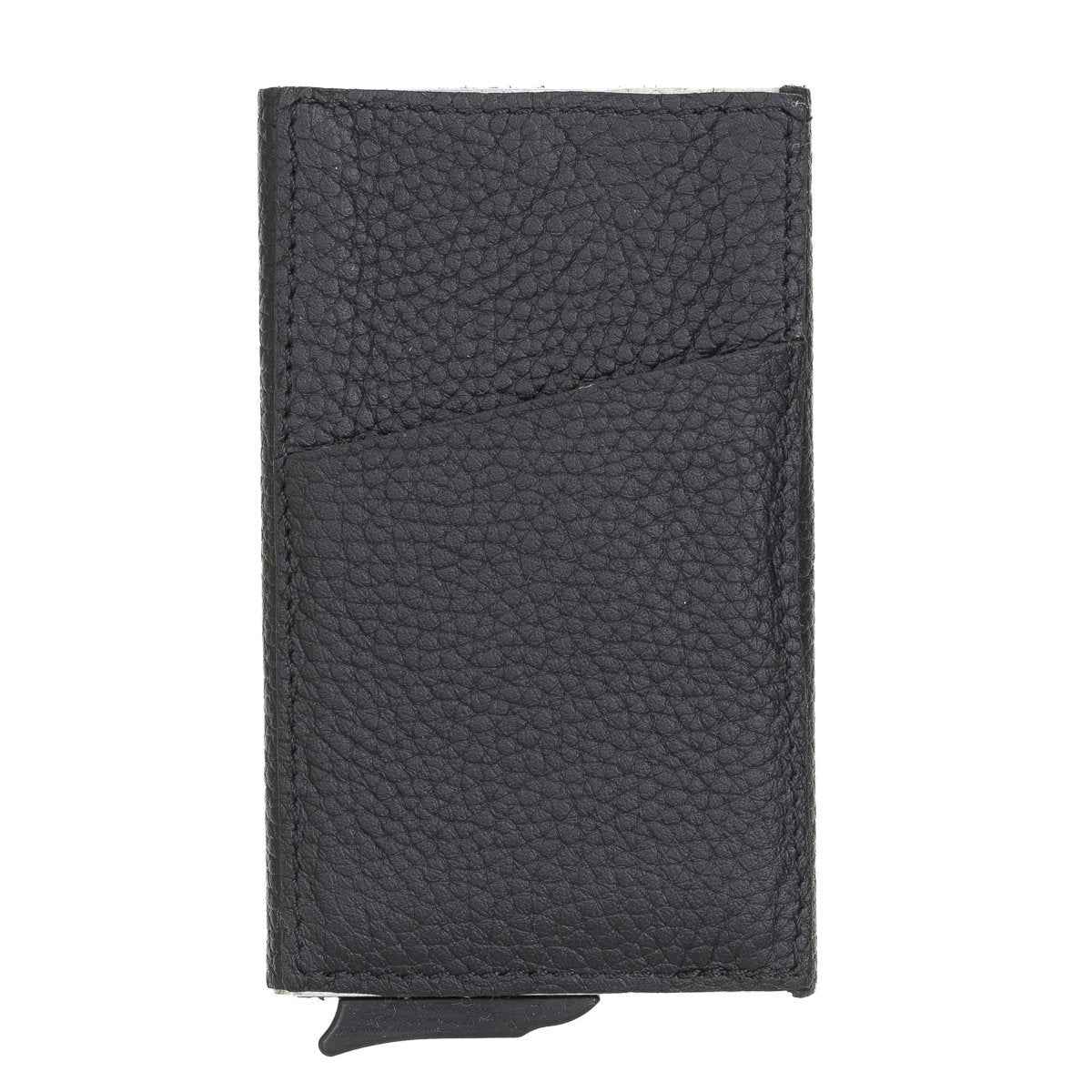 Bayelon Leather Mechanical Pop Up Card Holder With RFID