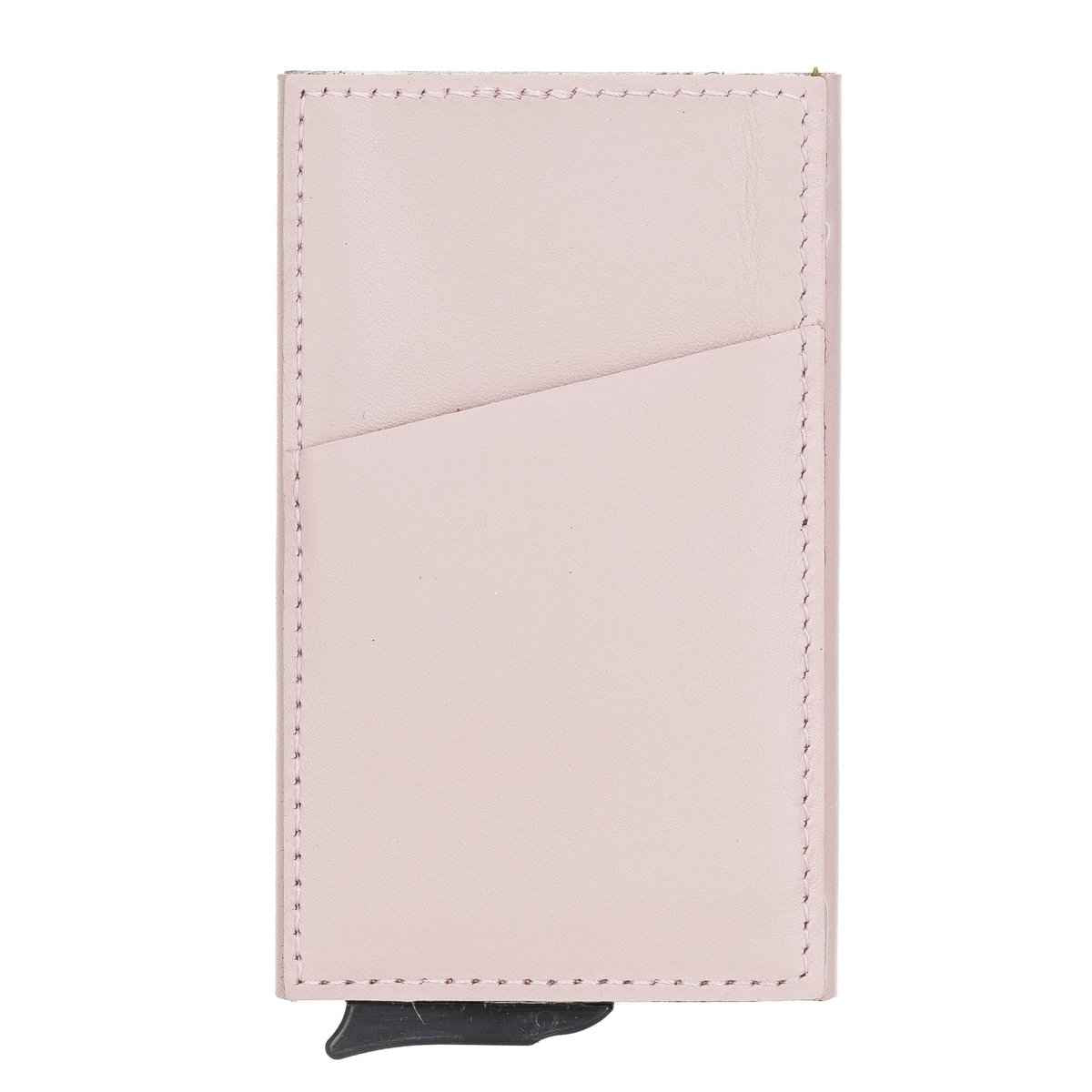 Bayelon Leather Mechanical Pop Up Card Holder With RFID
