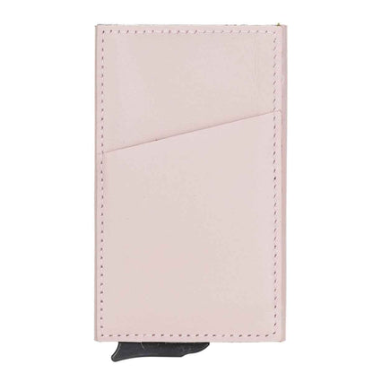 Bayelon Leather Mechanical Pop Up Card Holder With RFID