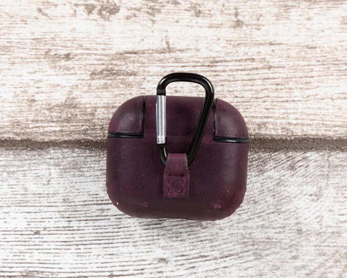 Bayelon Magnetic AirPods 3 Leather Case with Detachable Hook