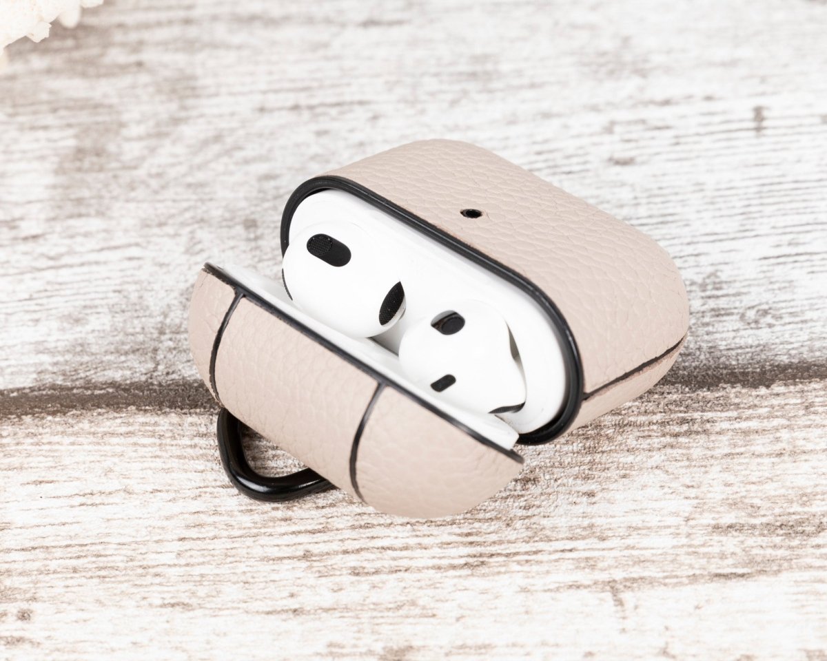 Bayelon Magnetic AirPods 3 Leather Case with Detachable Hook