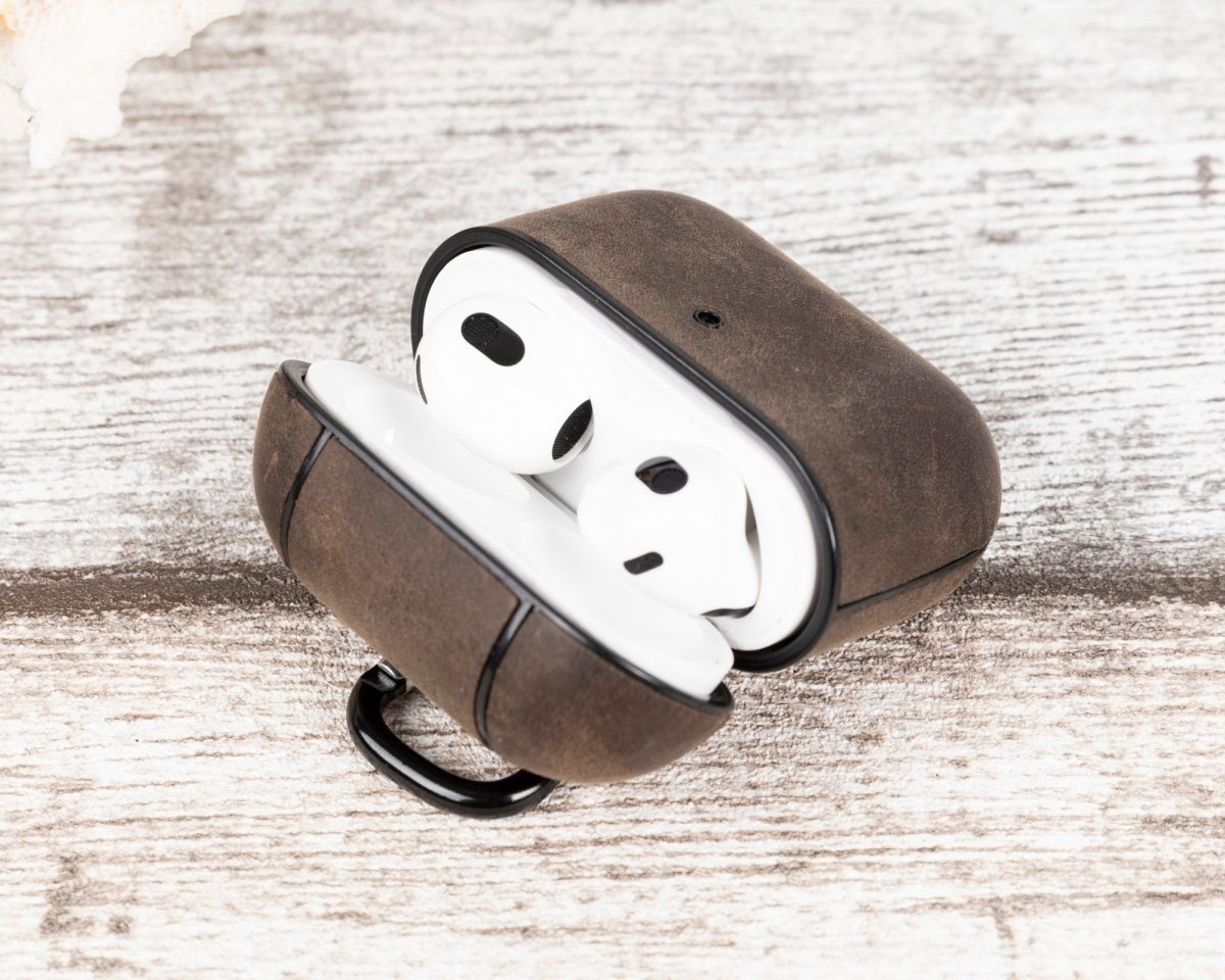 Bayelon Magnetic AirPods 3 Leather Case with Detachable Hook