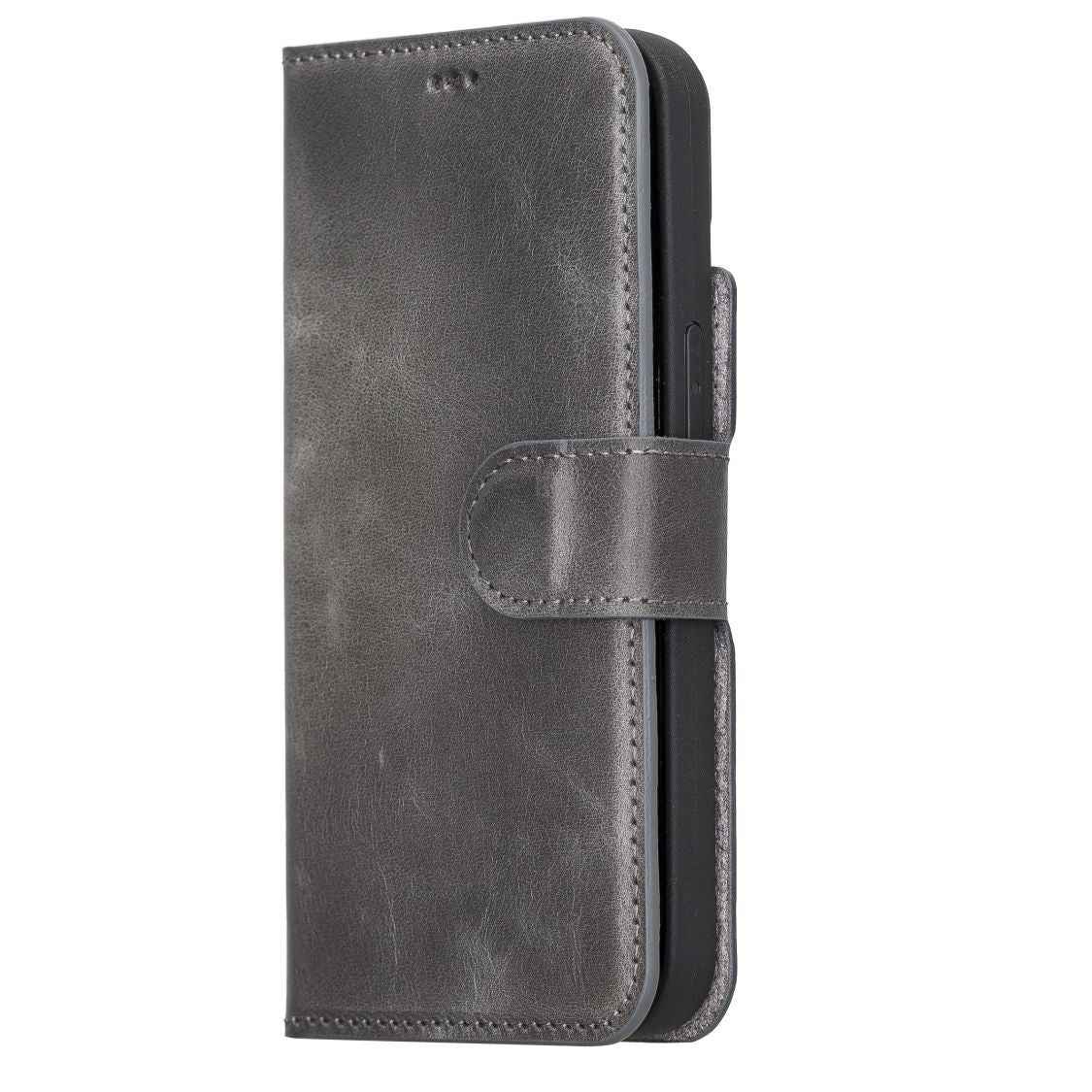 Bayelon Personalized iPhone 13 Leather Detachable Wallet Case with Kickstand