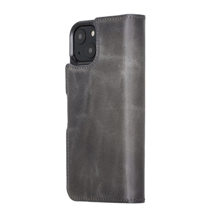 Bayelon Personalized iPhone 13 Leather Detachable Wallet Case with Kickstand