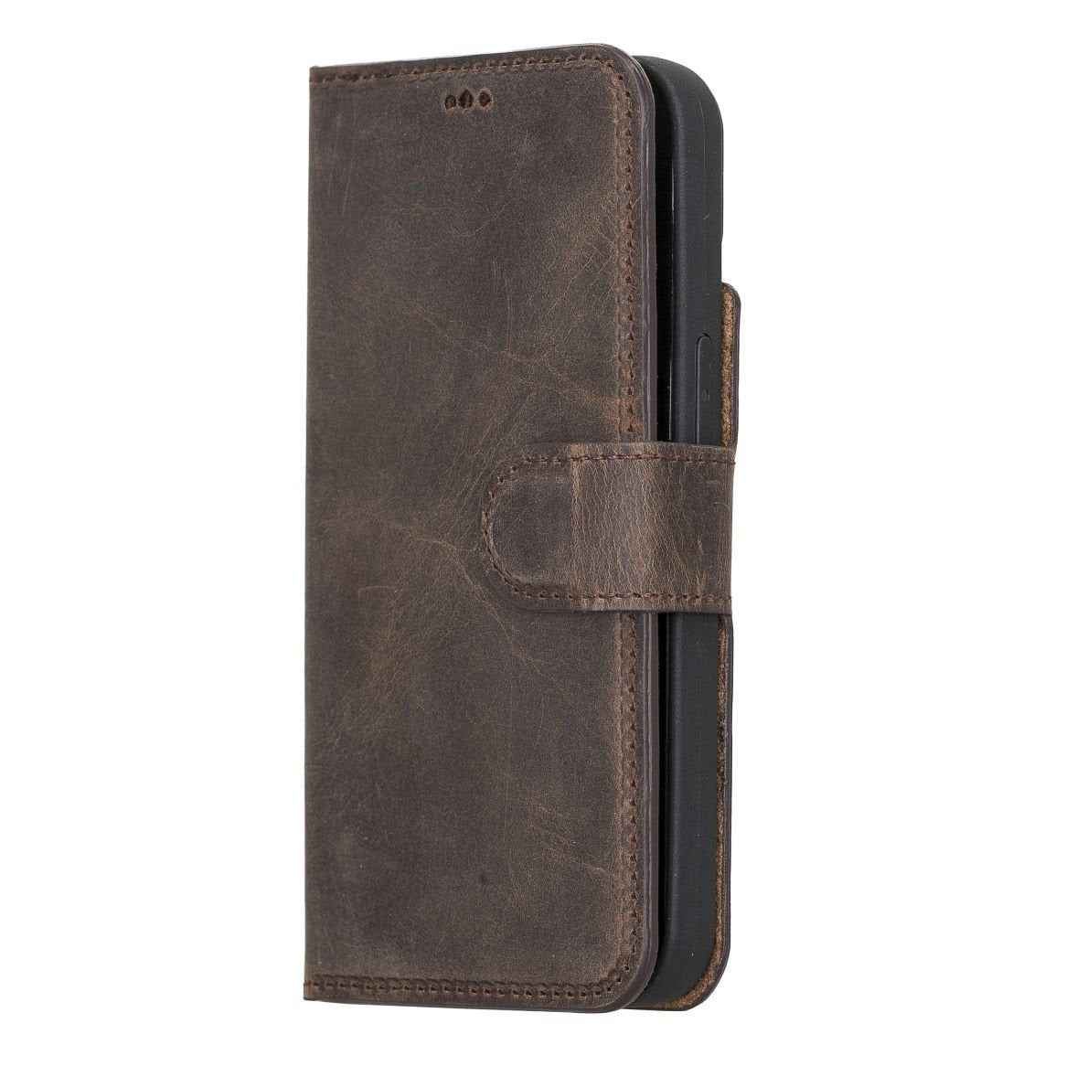 Bayelon Personalized iPhone 13 Leather Detachable Wallet Case with Kickstand