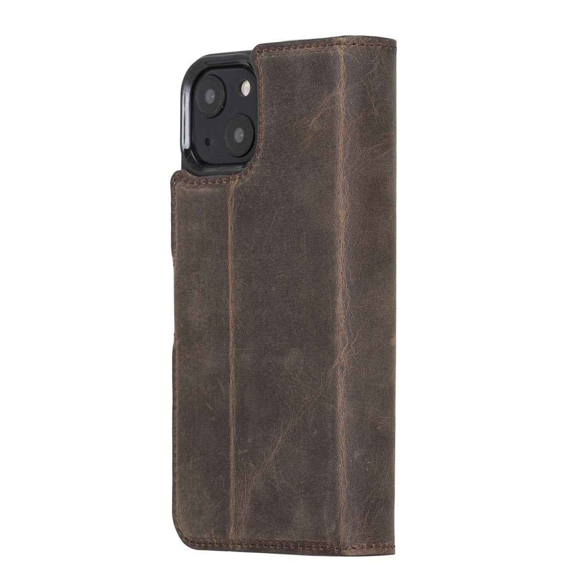 Bayelon Personalized iPhone 13 Leather Detachable Wallet Case with Kickstand