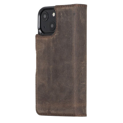 Bayelon Personalized iPhone 13 Mini Leather Detachable Wallet Case with Kickstand