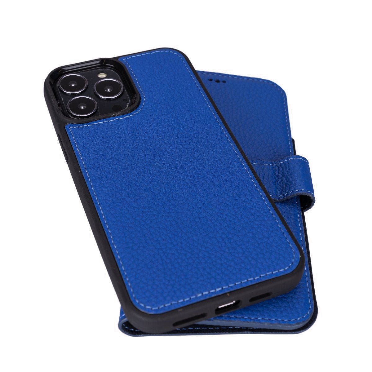 Bayelon Personalized iPhone 13 Mini Leather Detachable Wallet Case with Kickstand