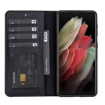 Bayelon Samsung Galaxy S21 Leather Detachable Wallet Case