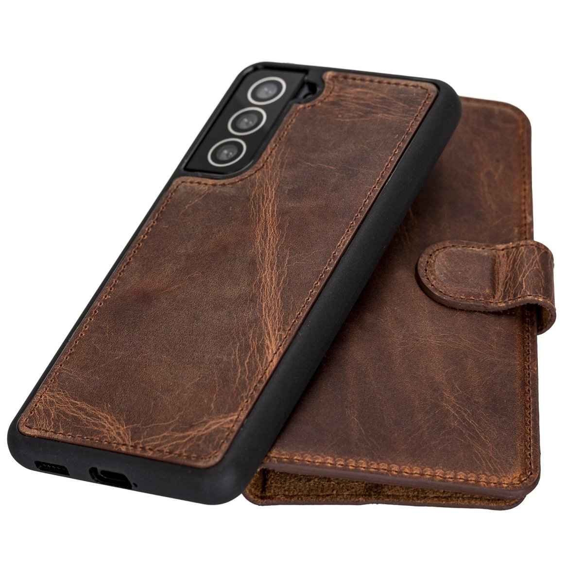 Bayelon Samsung Galaxy S21 Leather Detachable Wallet Case
