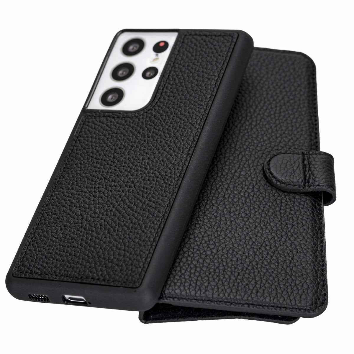 Bayelon Samsung Galaxy S21 Ultra Leather Detachable Wallet Case
