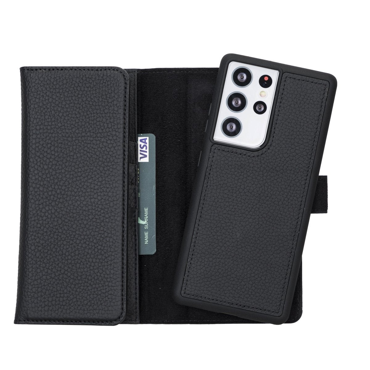 Bayelon Samsung Galaxy S21 Ultra Trifold Leather Wallet Case