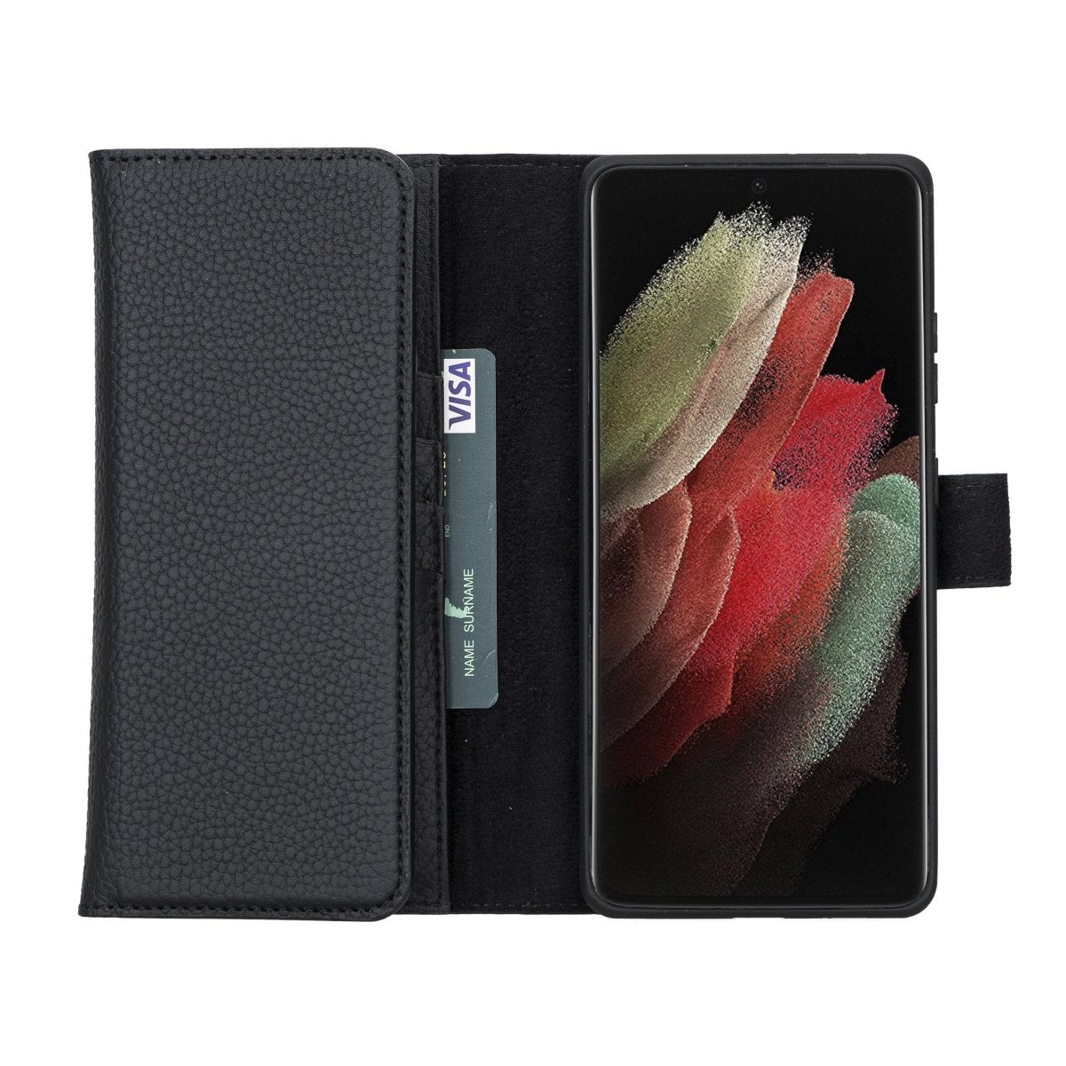 Bayelon Samsung Galaxy S21 Ultra Trifold Leather Wallet Case
