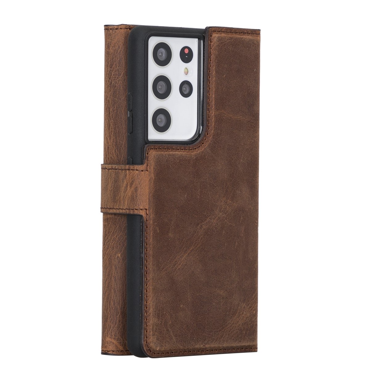Bayelon Samsung Galaxy S21 Ultra Trifold Leather Wallet Case