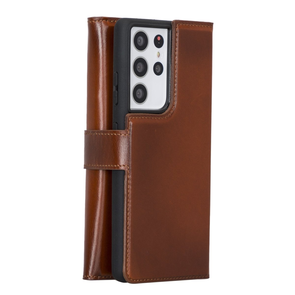 Bayelon Samsung Galaxy S21 Ultra Trifold Leather Wallet Case