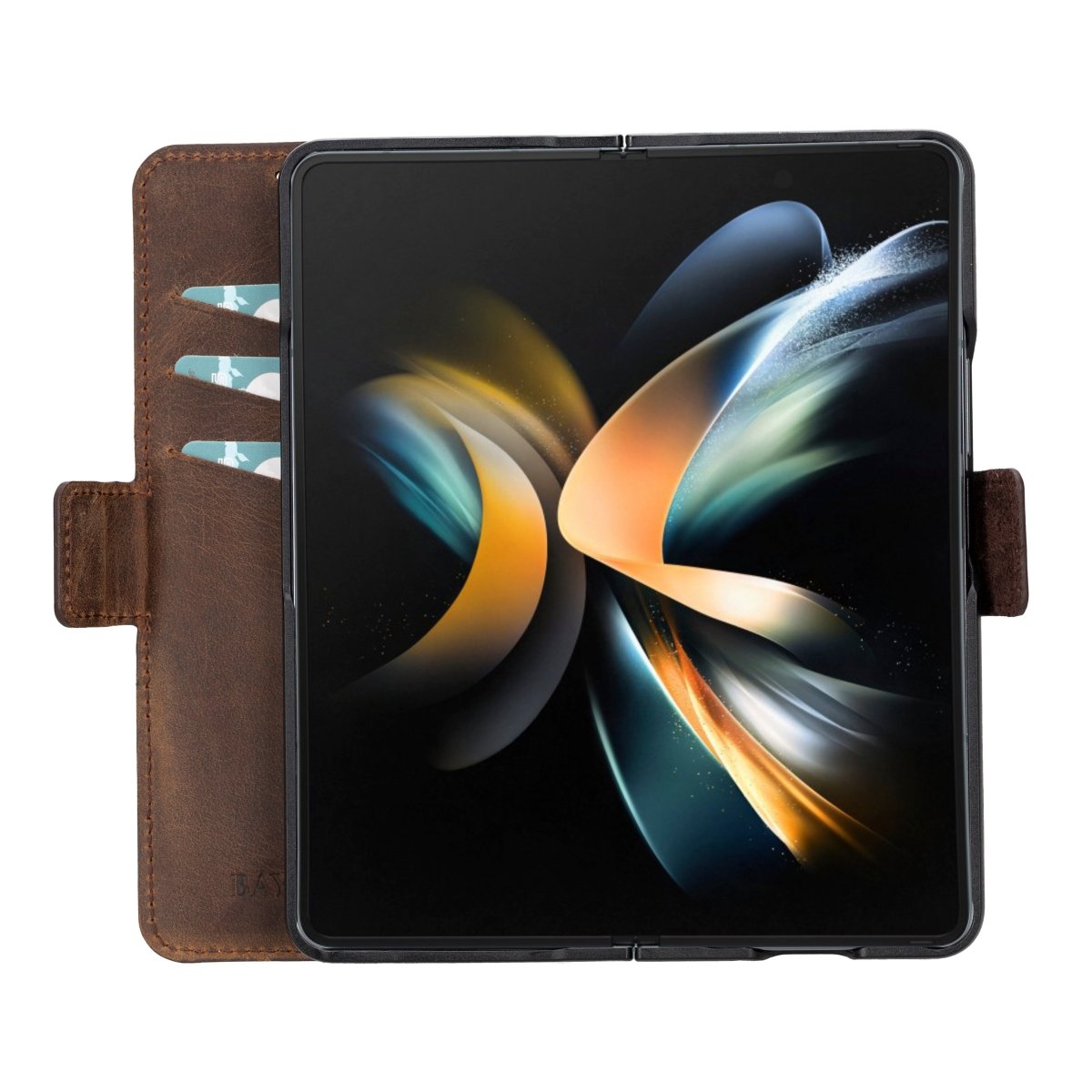 Bayelon Samsung Galaxy Z Fold 4 Leather Wallet Case