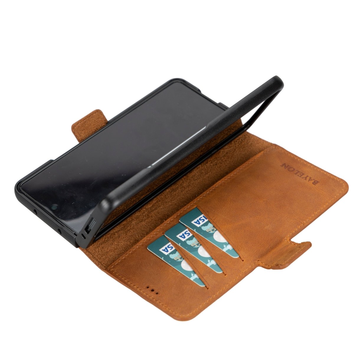 Bayelon Samsung Galaxy Z Fold 4 Leather Wallet Case