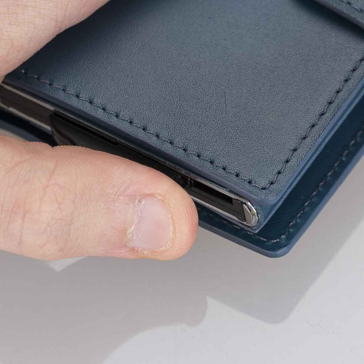 Bayelon Smart Leather Wallet - Mechanical Waller & Card Holder with RFID