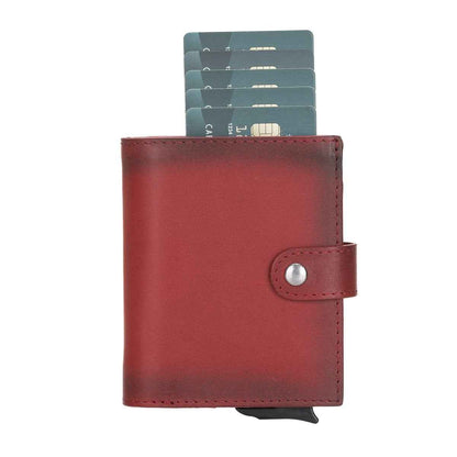 Bayelon Smart Leather Wallet - Mechanical Waller & Card Holder with RFID