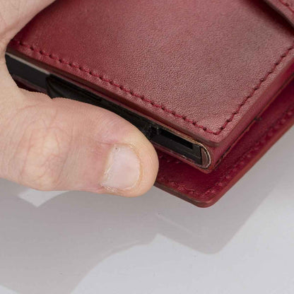 Bayelon Smart Leather Wallet - Mechanical Waller & Card Holder with RFID