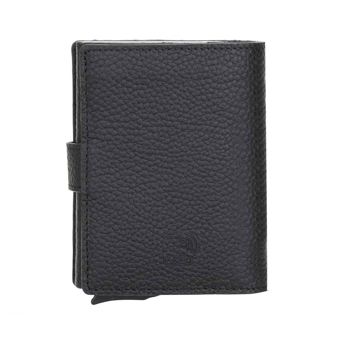 Bayelon Smart Leather Wallet - Mechanical Waller & Card Holder with RFID