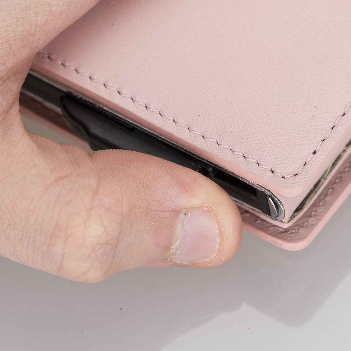 Bayelon Smart Leather Wallet - Mechanical Waller & Card Holder with RFID