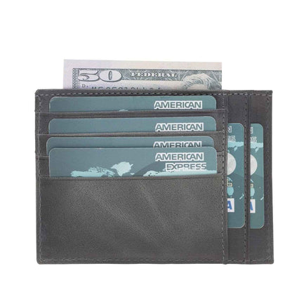 Bayelon Zip Slim Full Grain Leather Wallet & Card Holder