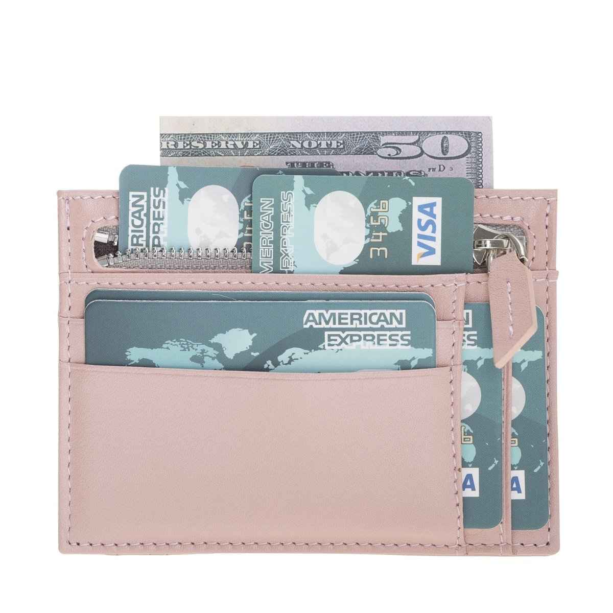 Bayelon Zip Slim Full Grain Leather Wallet & Card Holder