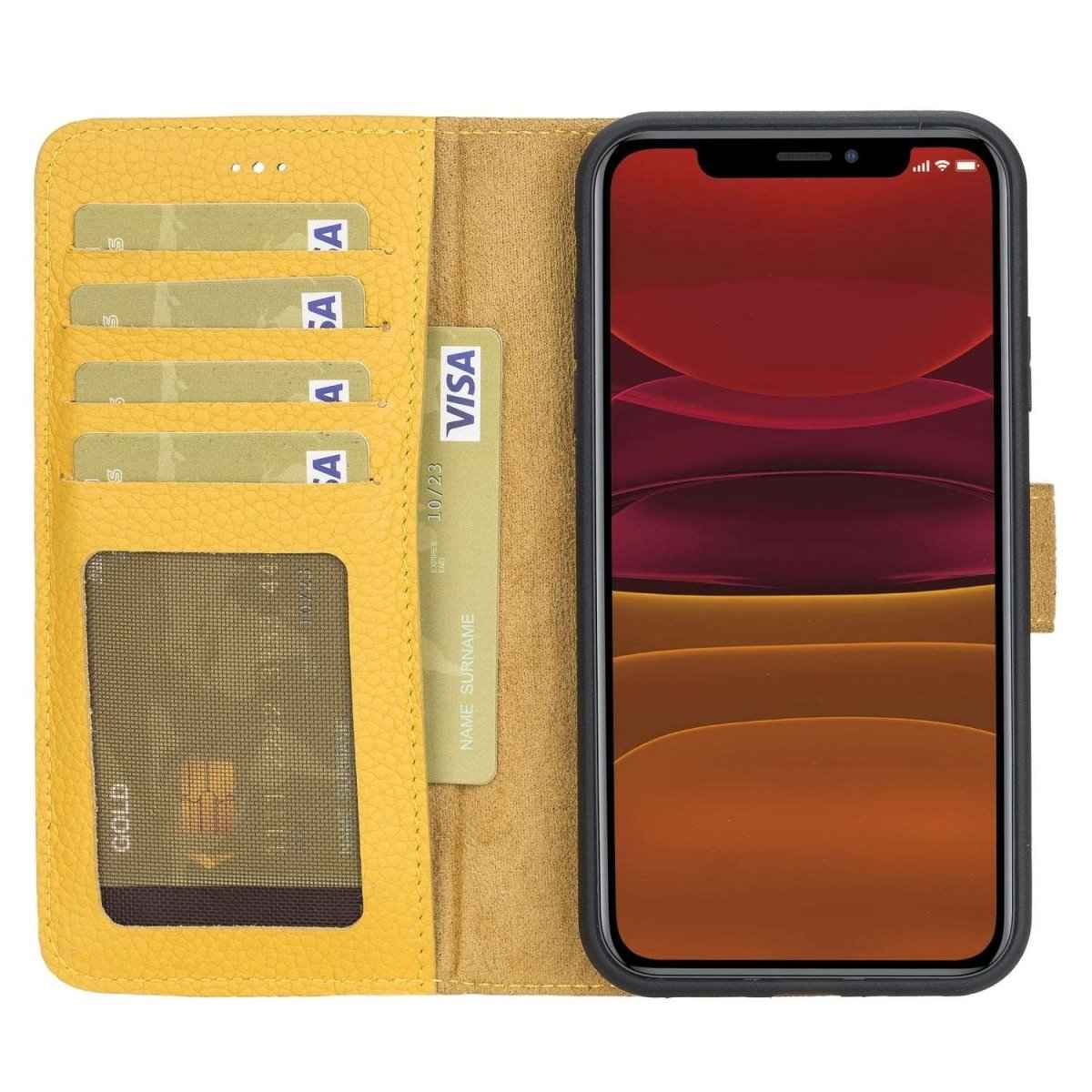Bayelon iPhone 11 6.1 Leather Detachable Magnetic Wallet Case