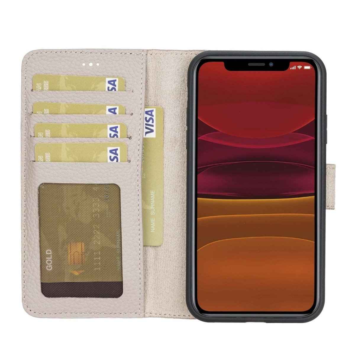Bayelon iPhone 11 6.1 Leather Detachable Magnetic Wallet Case