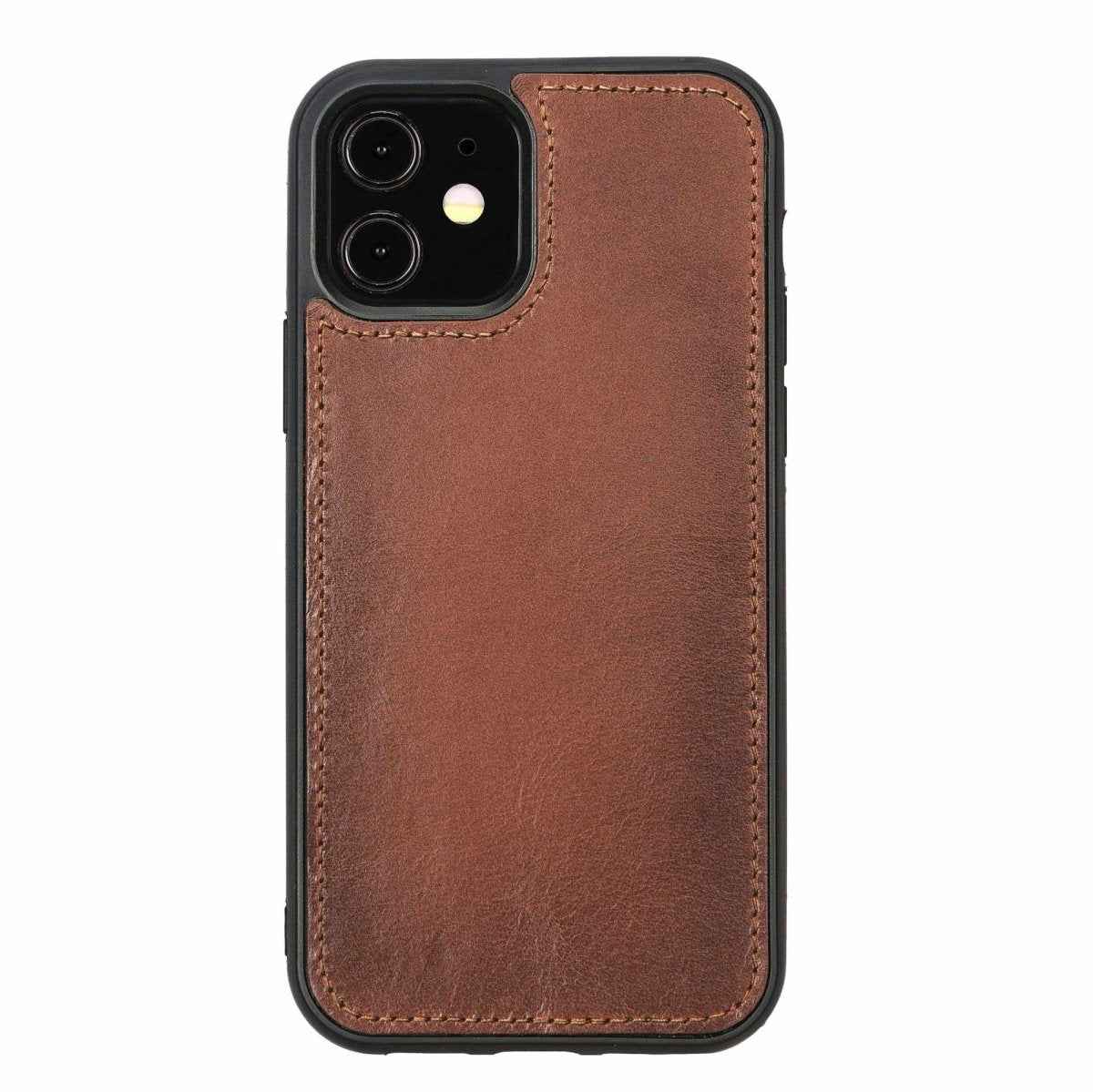 Bayelon iPhone 12-12 Pro Zipper Full Grain Leather Wallet Case Purse with Holster