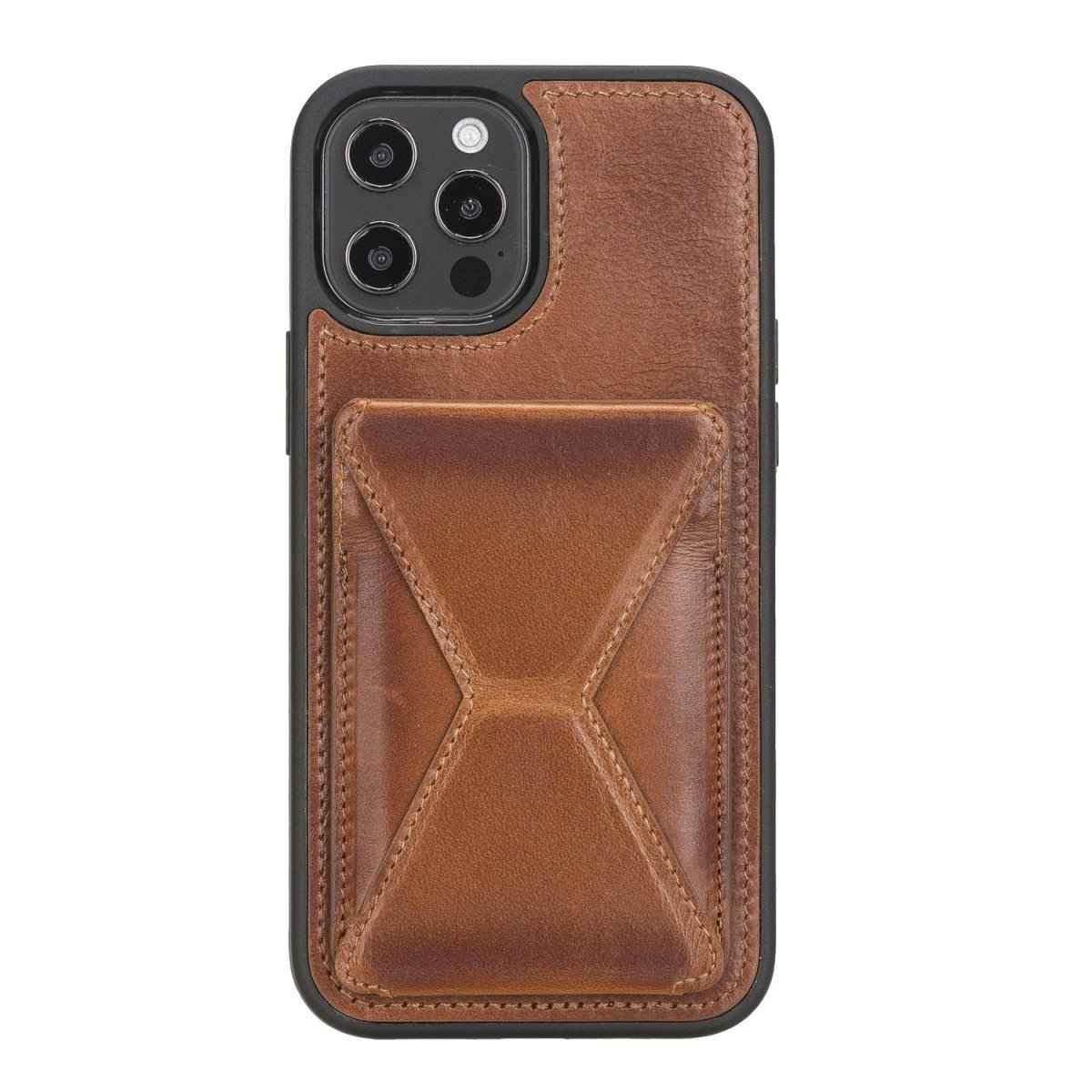 Bayelon iPhone 12 / 12 Pro 6.1" Leather Maggy Stand Case