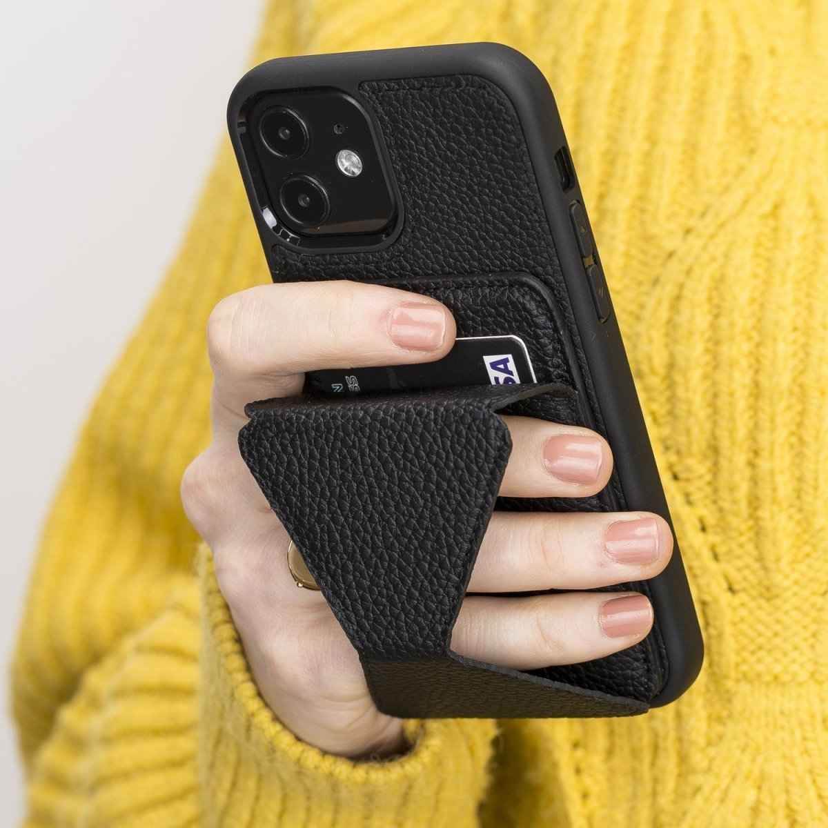 Bayelon iPhone 12 / 12 Pro 6.1" Leather Maggy Stand Case