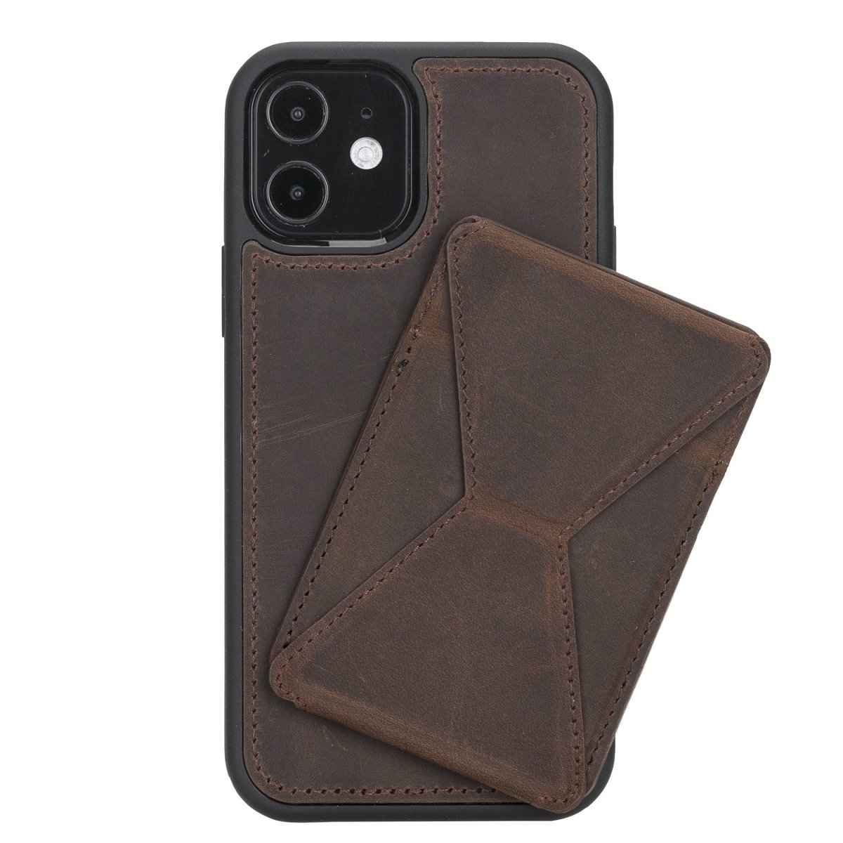 Bayelon iPhone 12 / 12 Pro 6.1" Leather Maggy Stand Case