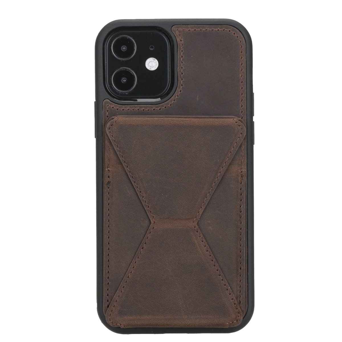 Bayelon iPhone 12 / 12 Pro 6.1" Leather Maggy Stand Case